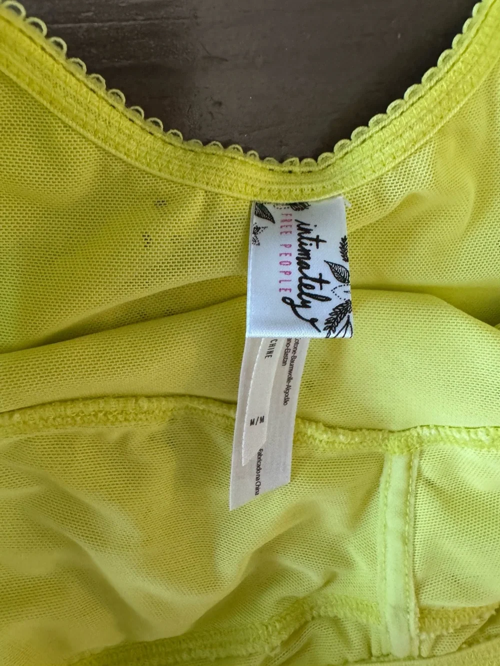 Free People Eyelet Cropped Cami Women’s M Butter Yellow
